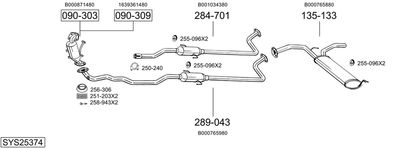 Układ wydechowy BOSAL SYS25374