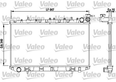 Радиатор, охлаждение двигателя VALEO 731659 для NISSAN PRIMERA