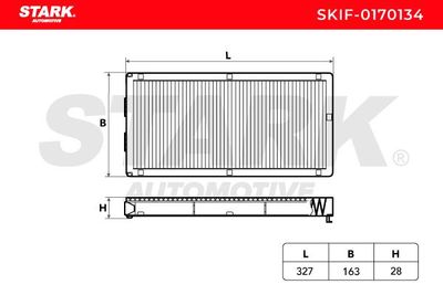 Филтър купе (поленов филтър) STARK SKIF-0170134