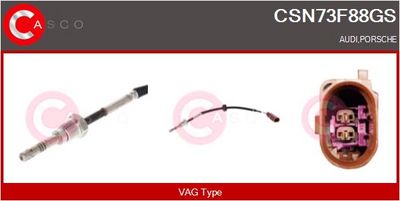 Čidlo, teplota výfukových plynů CASCO CSN73F88GS