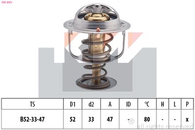 Termostat, chladivo KW 580 205S