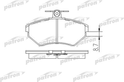 Комплект тормозных колодок, дисковый тормоз PATRON PBP1289 для VW PASSAT