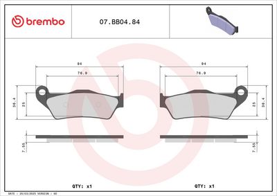 BREMSBELAGSATZ SCHEIBENBREMSE