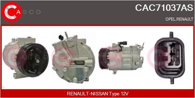 CASCO CAC71037AS Компрессор кондиционера  для RENAULT LAGUNA II Grandtour (KG0/1_) 2.0 dCi (KG1T)