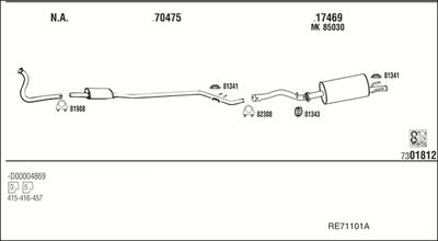 Układ wydechowy WALKER RE71101A