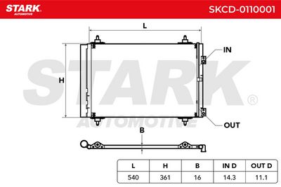 кондензатор, климатизация STARK SKCD-0110001