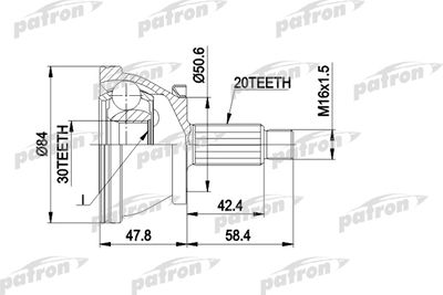 PATRON PCV1403 ШРУС 