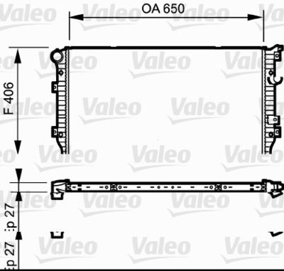 VALEO 735133 Радиатор охлаждения двигателя  для SEAT ALHAMBRA (Сеат Алхамбра)