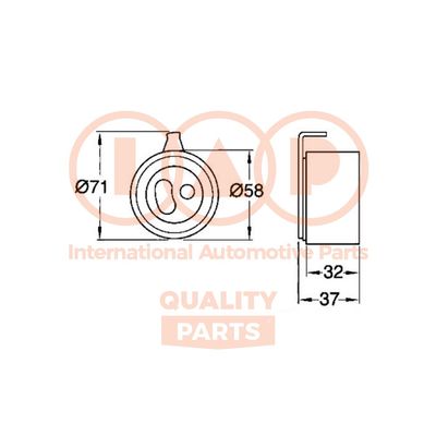 IAP QUALITY PARTS 127-11060 Натяжной ролик ремня ГРМ  для MAZDA MPV (Мазда Мпв)