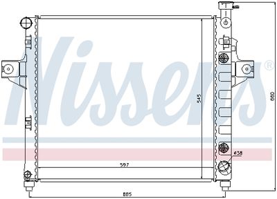 RADIATOR RACIRE MOTOR NISSENS 61010 1