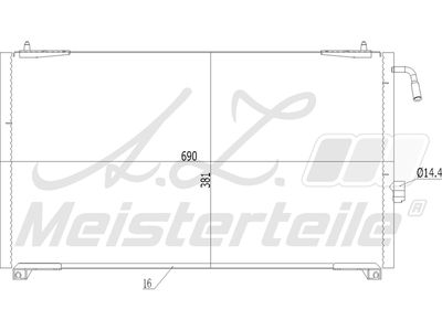 кондензатор, климатизация A.Z. Meisterteile AZMT-45-030-1519