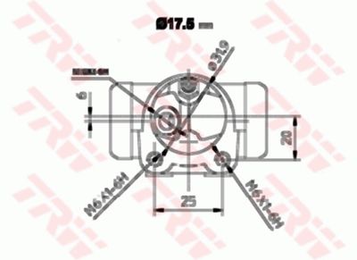 CILINDRU RECEPTOR FRANA TRW BWC152 1