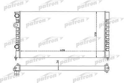 PATRON PRS3370 Радиатор охлаждения двигателя  для SEAT CORDOBA (Сеат Кордоба)