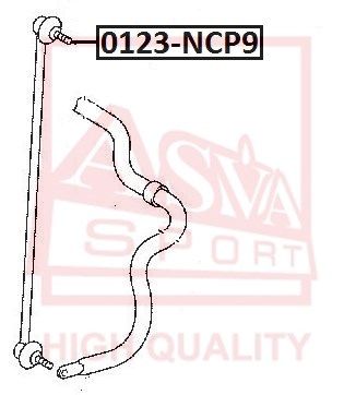 Тяга / стойка, стабилизатор ASVA 0123-NCP9 для TOYOTA RACTIS