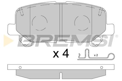 Комплект тормозных колодок, дисковый тормоз BREMSI BP3890 для HONDA PILOT