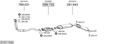 Układ wydechowy BOSAL SYS11346