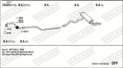 ABGASANLAGE WALKER BWK116656AB
