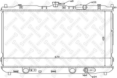 STELLOX 10-26488-SX Радиатор охлаждения двигателя для KIA CARENS (Киа Каренс)