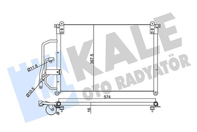 KALE OTO RADYATÖR 345195 Радиатор кондиционера  для DAEWOO LANOS (Деу Ланос)