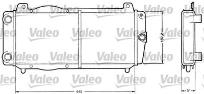 Радиатор, охлаждение двигателя VALEO 730527 для INNOCENTI MINI