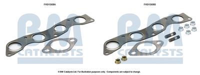 Монтажный комплект, катализатор BM CATALYSTS FK91568 для HYUNDAI i10