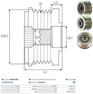 SISTEM ROATA LIBERA GENERATOR AS-PL AFP3031INA 3