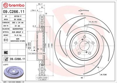DISC FRANA BREMBO 09C26611 1