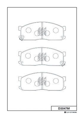 MK Kashiyama D3047M Тормозные колодки и сигнализаторы  для KIA  (Киа K2700)