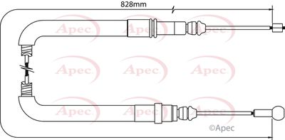 Cable Pull, parking brake APEC CAB1048