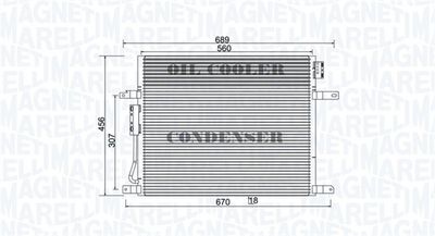 Конденсатор, кондиционер MAGNETI MARELLI 350203967000 для JEEP GRAND CHEROKEE