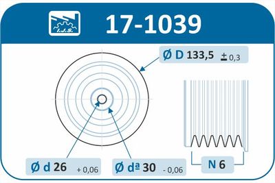 Remenica, kľukový hriadeľ IJS GROUP 17-1039