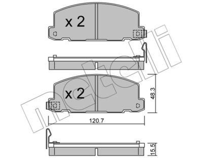Комплект тормозных колодок, дисковый тормоз METELLI 22-0360-0 для ISUZU GEMINI