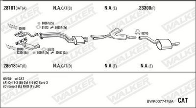 Изпускателна система WALKER BWK007747BA