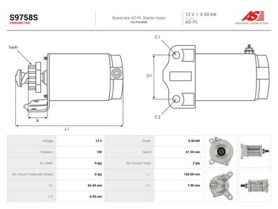 Starter AS-PL S9758S
