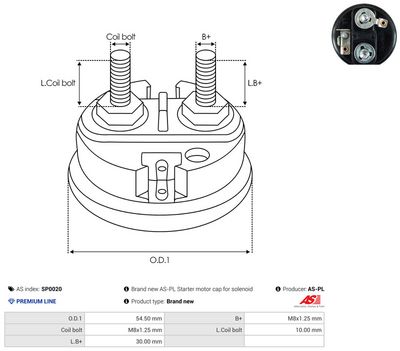 CAPAC RELEU DEMAROR AS-PL SP0020 1