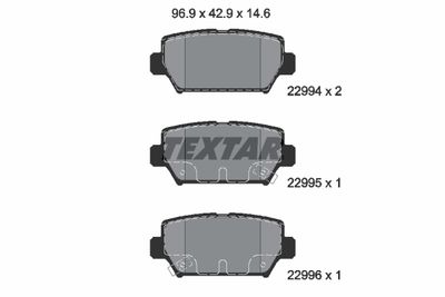 Комплект тормозных колодок, дисковый тормоз TEXTAR 2299401 для MITSUBISHI ECLIPSE	CROSS