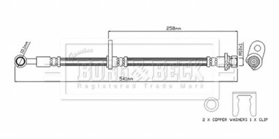 Brake Hose Borg & Beck BBH8867