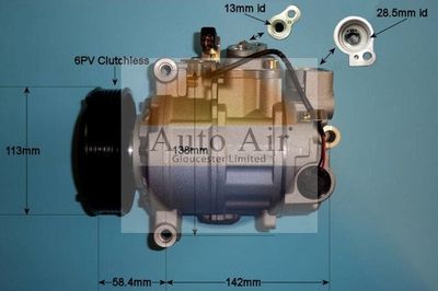 Compressor, air conditioning Auto Air Gloucester 14-9691P