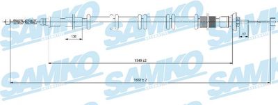 Тросик, cтояночный тормоз SAMKO C1689B для FIAT DOBLO