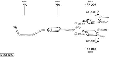 SISTEM DE ESAPAMENT BOSAL SYS04202