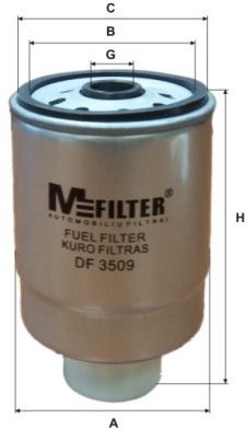 MFILTER DF 3509 Топливный фильтр  для HYUNDAI GETZ (Хендай Гетз)