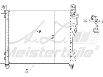 кондензатор, климатизация A.Z. Meisterteile AZMT-45-030-1396