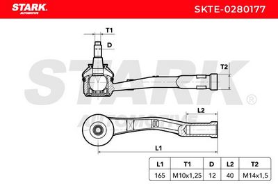 накрайник на напречна кормилна щанга STARK SKTE-0280177