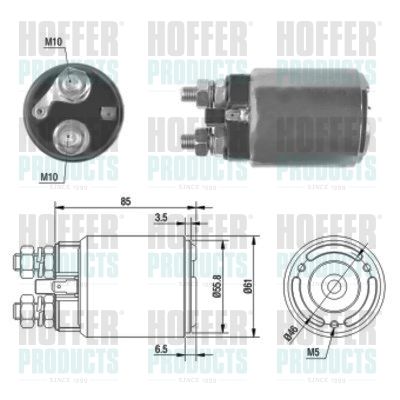 Тяговое реле, стартер HOFFER 46120 для RENAULT MASTER