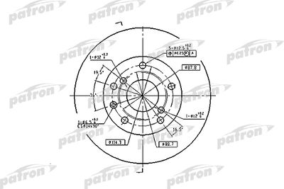 Тормозной диск PATRON PBD7092 для DAEWOO LEGANZA