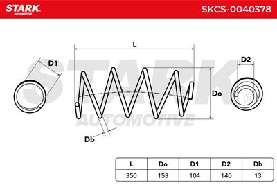 пружина за ходовата част STARK SKCS-0040378
