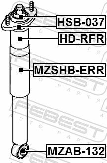 Protective Cap/Bellow, shock absorber MZSHB-ERR