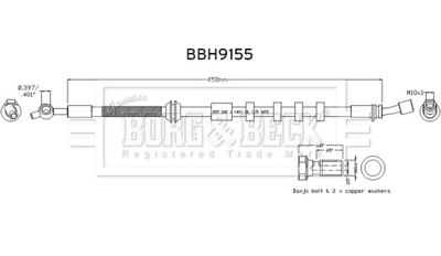 спирачен маркуч BORG & BECK BBH9155