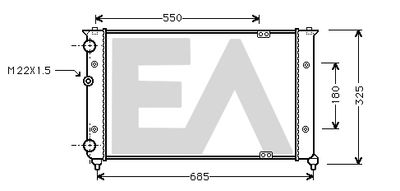 EACLIMA 31R77045 Радиатор охлаждения двигателя EACLIMA для VW CADDY II Автофургон / микроавтобус (9K9A)