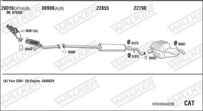 Изпускателна система WALKER VOH09462B